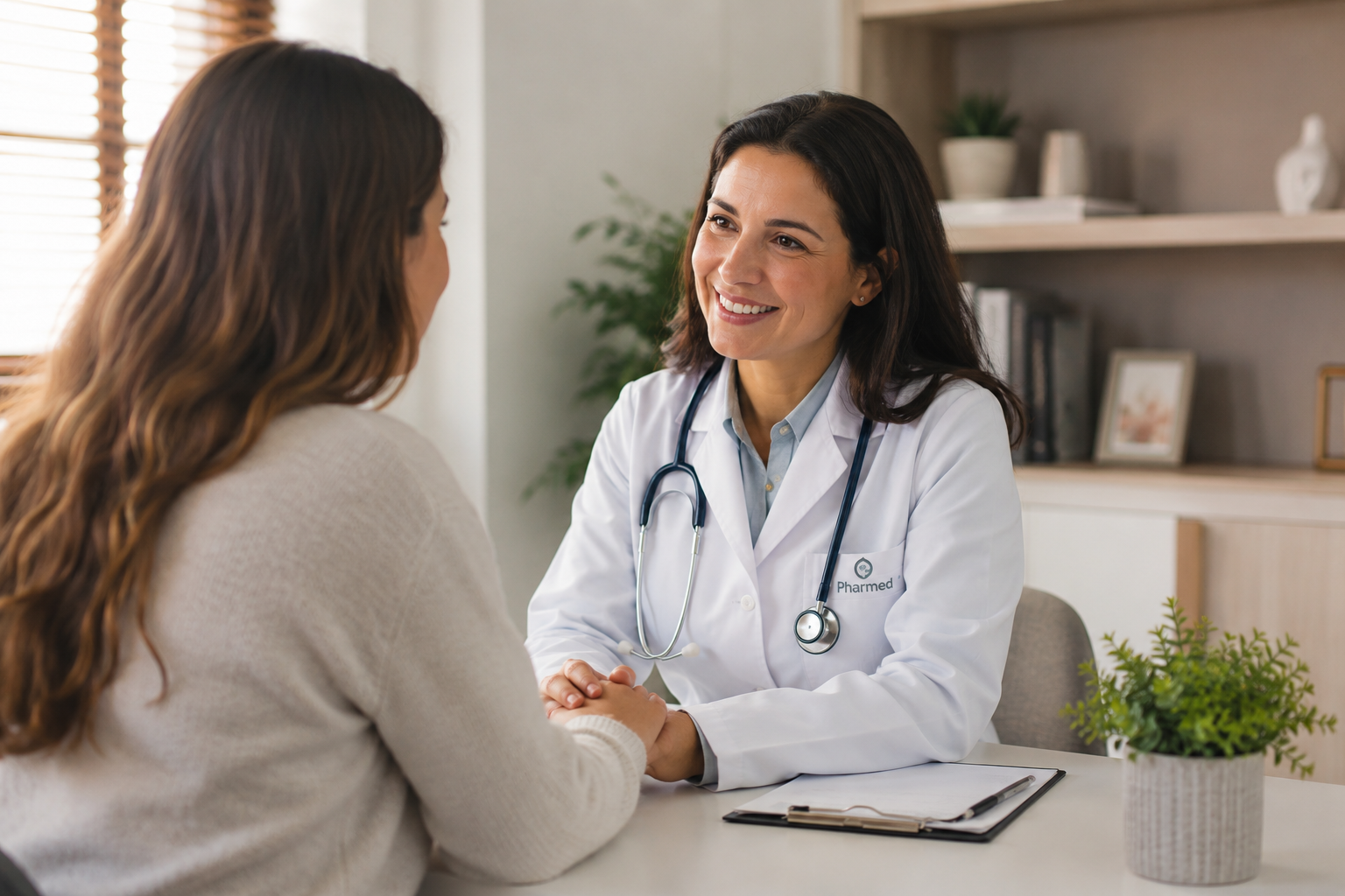 Paciente em tratamento com Lenalidomida acompanhado por uma médica especializada
